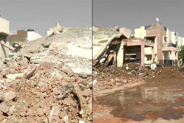 ONGC Gas Pipeline Explosion in Gujarat 2 Dead After Several Houses Collapse Following Blast Due to G