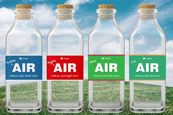 Bottles of 'authentic' air Bottles of 'authentic' air