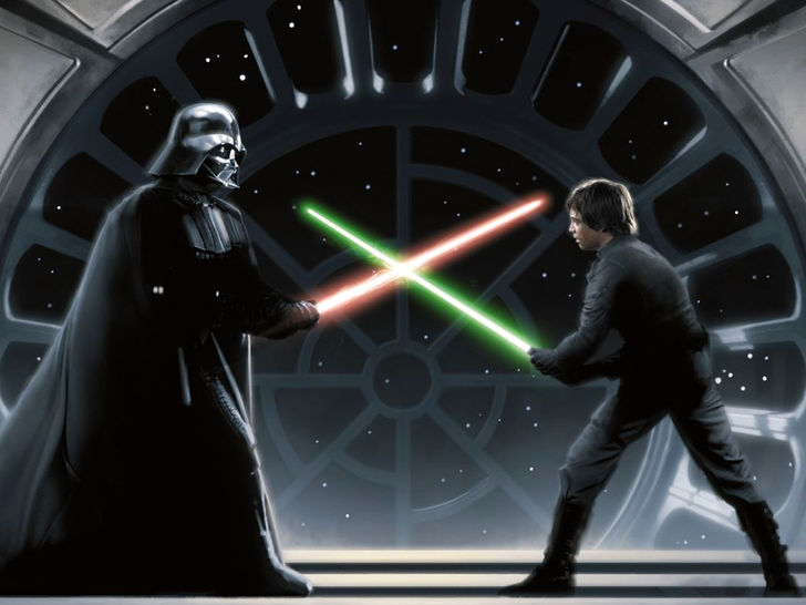 Darth Vader and Luke Skywalker, The Return of The Jedi 