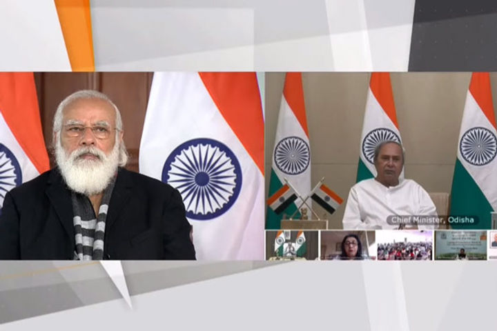 Prime Minister Narendra Modi addresses via video conferencing