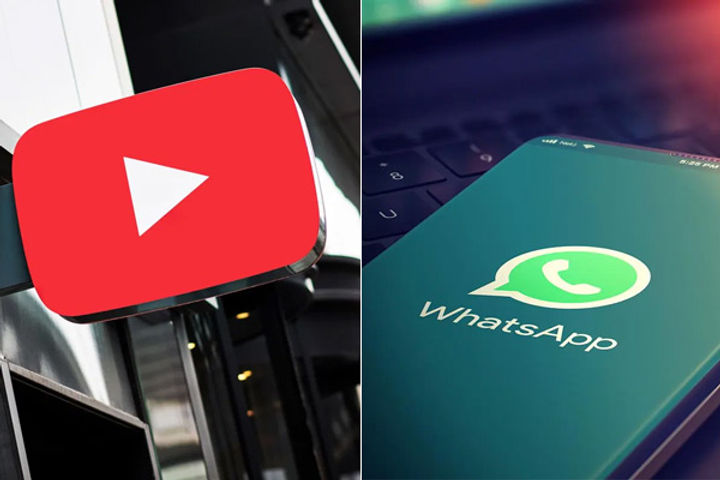 YouTube and WhatsApp users in India