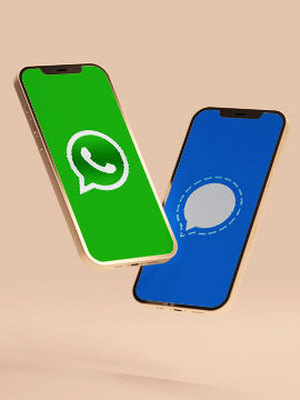Similarities between WhatsApp and Signal