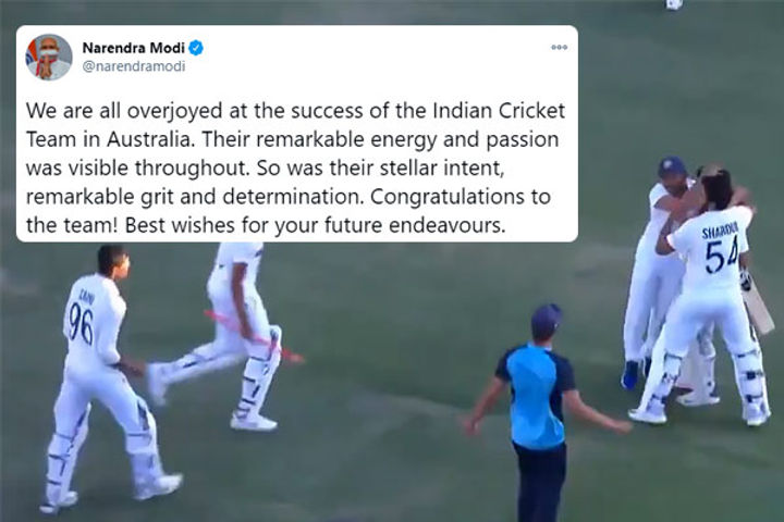 PM Modi congratulated Team India for victory PM Modi congratulated Team India for victory