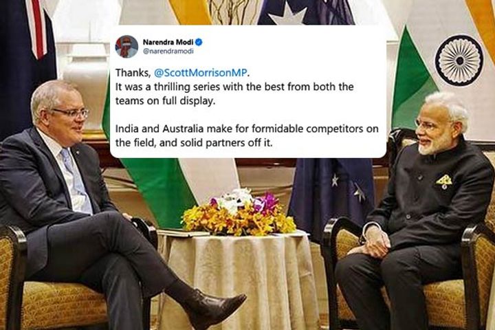 PM Modi responds to Scott Morrison's tweet