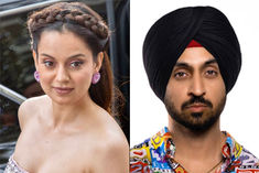 Kangana Ranaut and Diljit Dosanjh