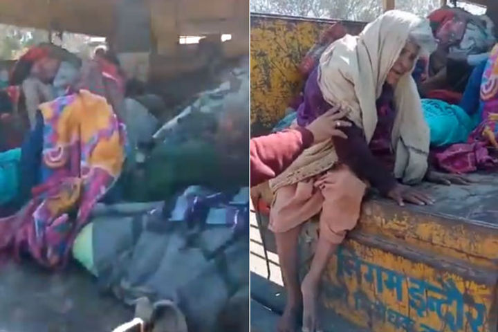 Municipal workers dumping homeless Municipal workers dumping homeless
