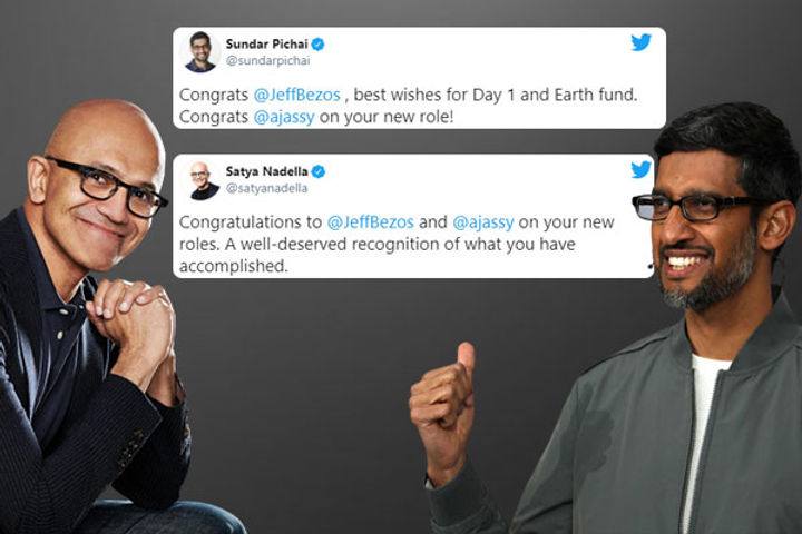 Sundar Pichai's tweet after Jeff Bezos steps down