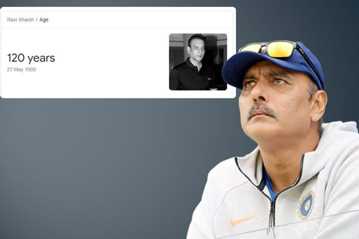 Google Shows Indian Cricket Teams Coach Ravi Shastri is 120 Years Old