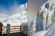 Half Frozen Niagara Falls