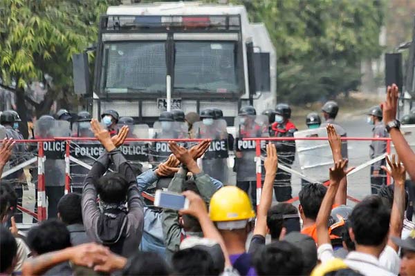 Security Forces Opened Fire On Protesters Protesting, Two People Dead in Myanmar