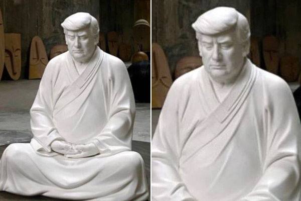 Donald Trump Buddha statue