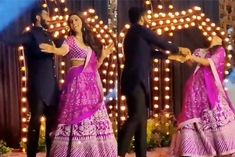 Jasprit Bumrah dances with Sanjana Ganesan in their sangeet ceremony