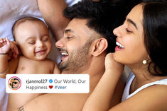 Amrita Rao and hubby RJ Anmol share first full picture of baby boy Veer