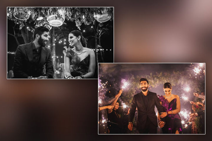 Jaspreet Bumrah and Sanjana Ganesan wedding reception held in Goa