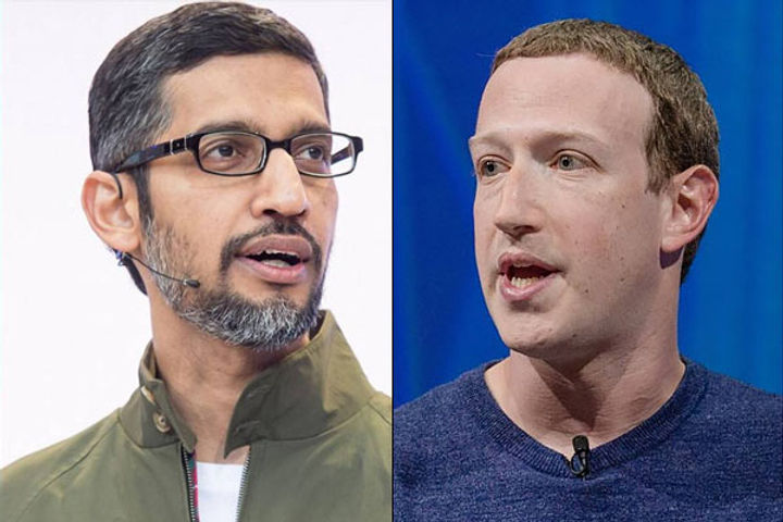 Facebook and Google CEOs blasted
