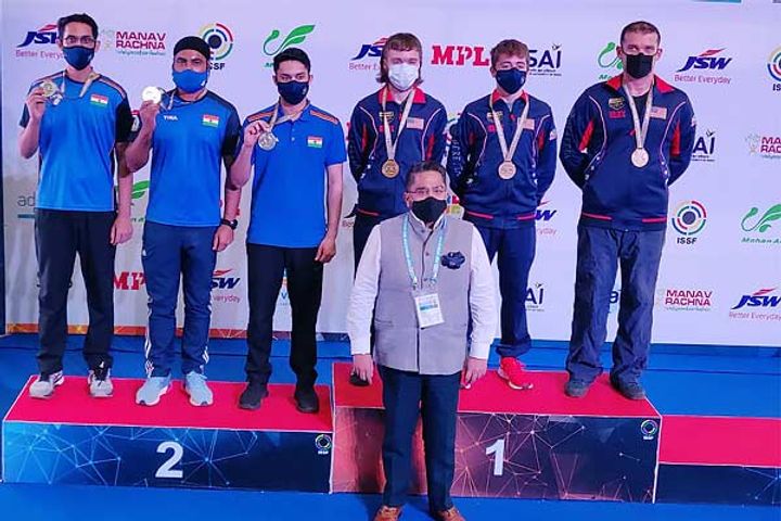 India gets silver after losing to America in 25 meter Air Pistol Rapid Fire Mens
