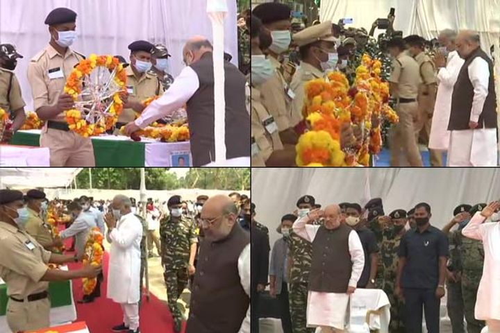 Amit Shah paid tribute to martyred soldiers Amit Shah paid tribute to martyred soldiers