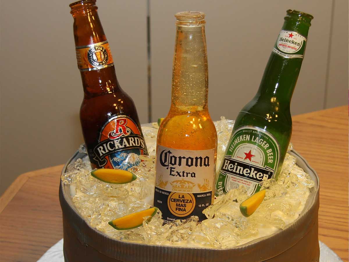 Cake Decorating : Beer Bottle Custom Cake - YouTube