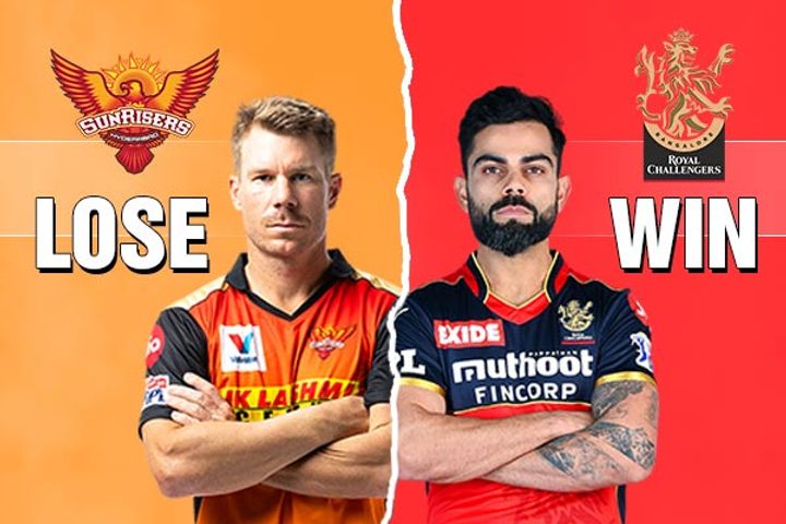 RCB beat Sunrisers Hyderabad by 6 runs RCB beat Sunrisers Hyderabad by 6 runs