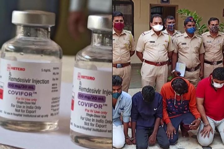 four arrested selling paracetamol in Remdesivir vial