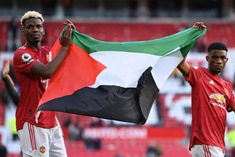 Paul Pogba and Amad Diallo show Palestinian flag