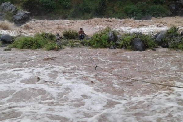Flood In Devika River of Jammu and Kashmir
