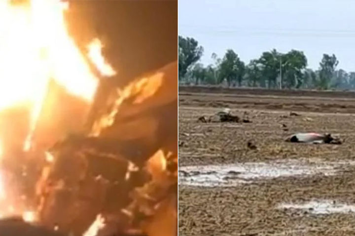 Pilot Of Crashed MIG21 Had Jumped From The Plane Before The Accident In Moga Of Punjab