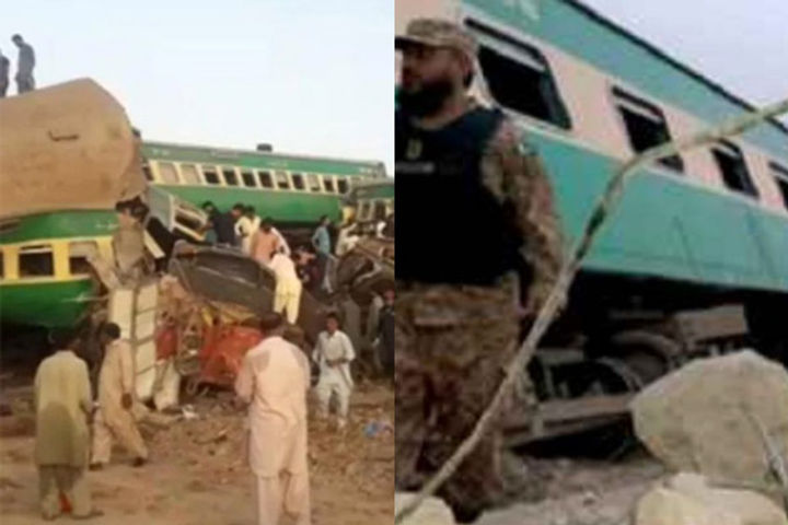 Sir Syed Express Train Collided With Millat Express In Southern Pakistan More Than 30 Death Sir Syed Express Train Collided With Millat Express In Southern Pakistan More Than 30 Death