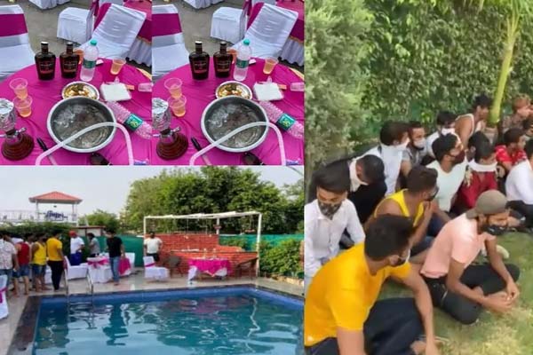 Liquor pool party in Noida 61 people including 16 girls arrested