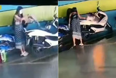 Woman gets revenge on ex boyfriend by setting bike she gifted him on fire