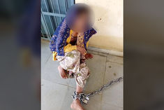 Rajasthan man ties wife with chains