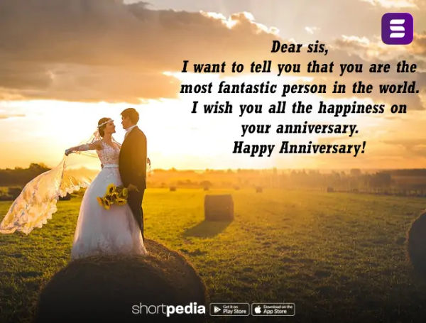 Anniversary Wishes For Sister