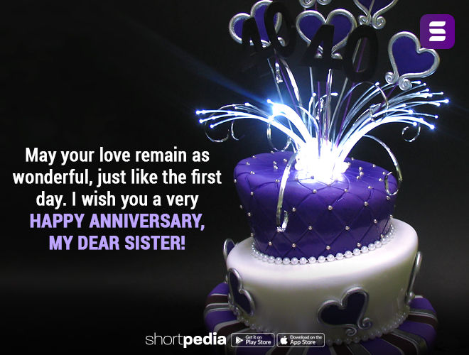 Anniversary Wishes For Sister