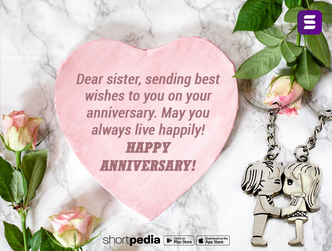 Anniversary Wishes For Sister