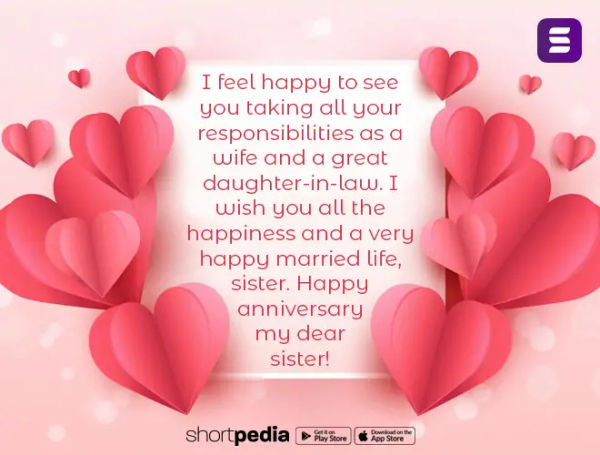 Anniversary Wishes For Sister