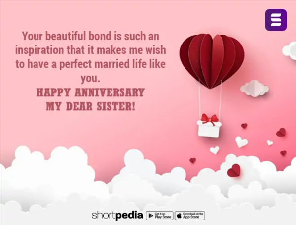 Anniversary Wishes For Sister