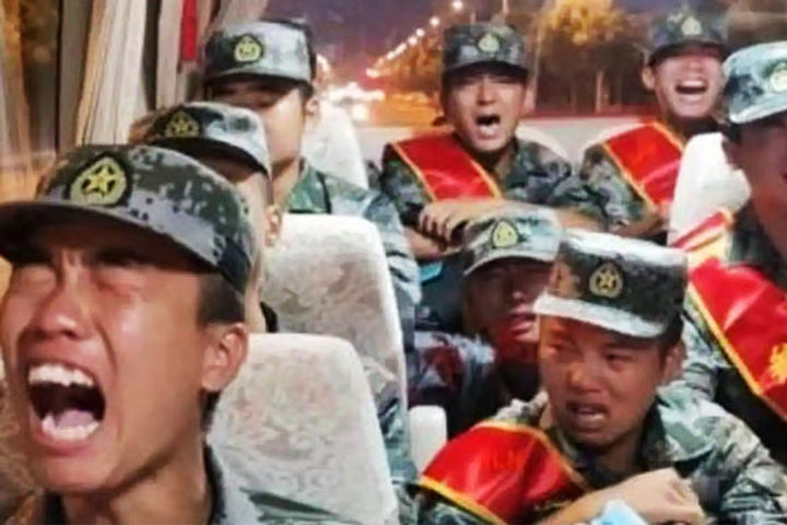 Chinese soldiers in Sri Lanka were seen removing debris from a pond in Hambantota Chinese soldiers in Sri Lanka were seen removing debris from a pond in Hambantota