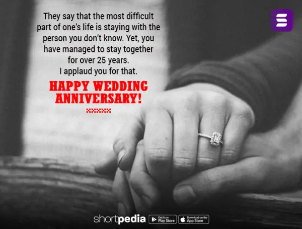 25th Anniversary Wishes