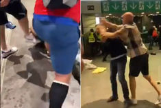 England fans thrash Italian supporter
