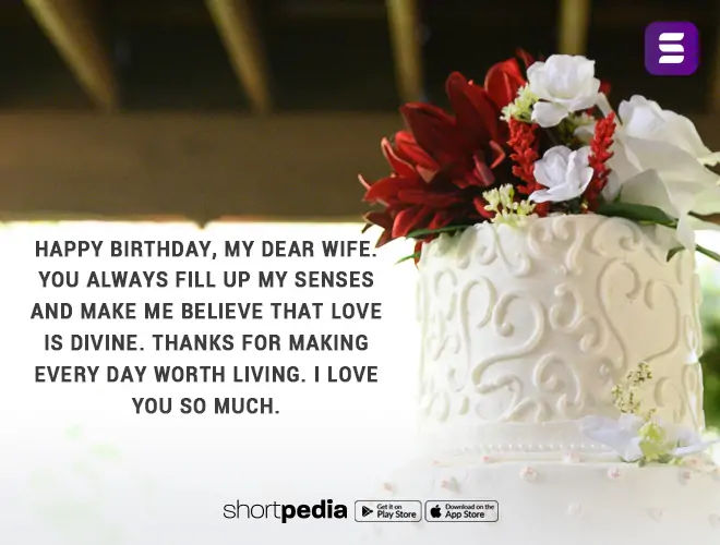 Birthday wishes thanks for wife sales