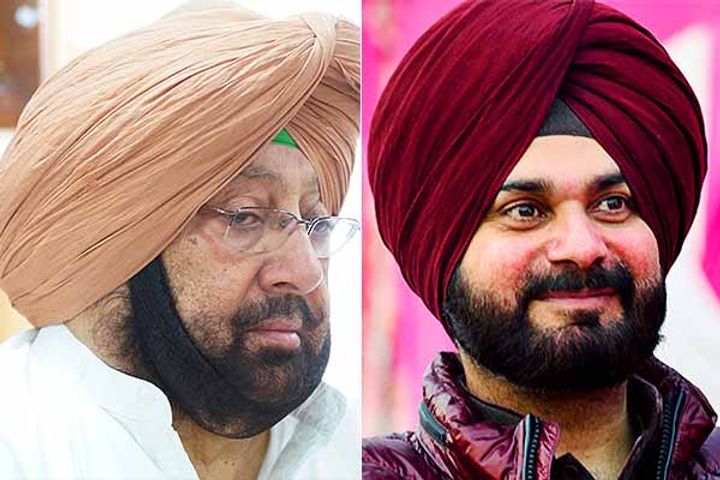 Navjot Singh Sidhu and Amrinder Singh