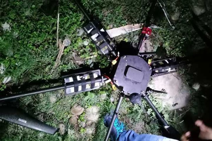 Drone shot down in Akhnoor Drone shot down in Akhnoor