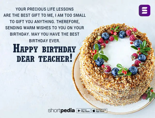Birthday Wishes For Teacher