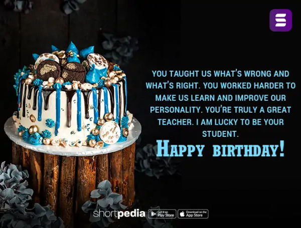 Birthday Wishes For Teacher