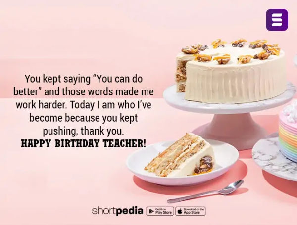 Birthday Wishes For Teacher