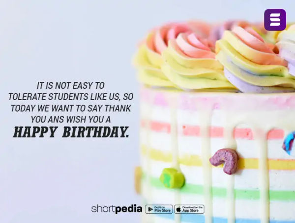Birthday Wishes For Teacher