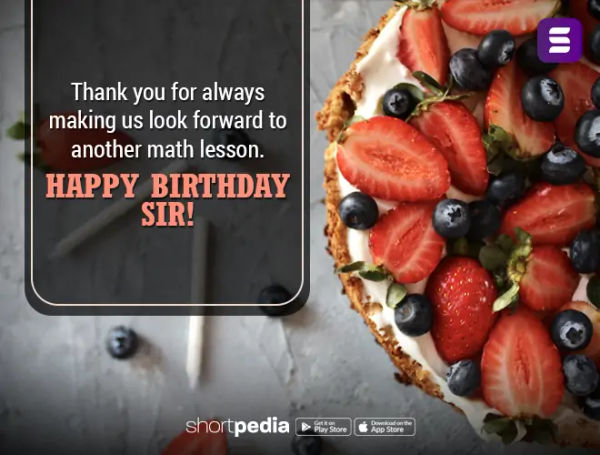 Birthday Wishes For Teacher