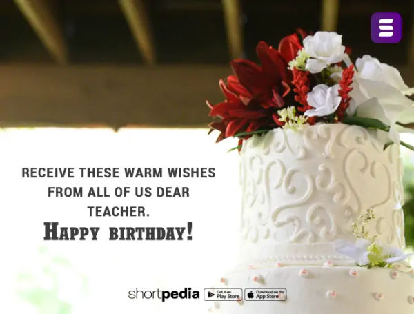 Birthday Wishes For Teacher