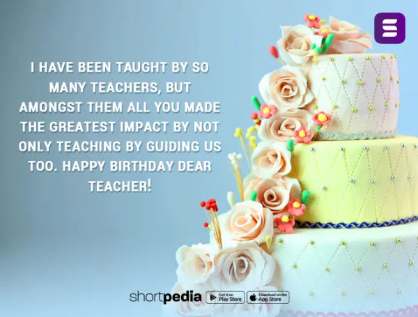 Birthday Wishes For Teacher