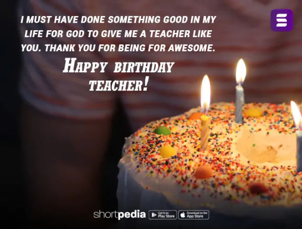 Birthday Wishes For Teacher